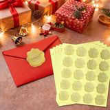100 Pcs Merry Christmas Stickers For Envelopes, Gold Christmas Envelope Seals, Gold Foil Stickers For Wedding Invitations, Greeting Cards, Party Favors, Self-Adhesive (Santa Claus Style)