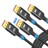 2 Pack Vesa Certified 1.4 8K Displayport Cable 10Ft, Dp Cable (8K@60Hz, 4K@144
