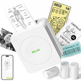 Sticker Printer, Pm230 Print Pod Mini Bluetooth Portabel Sticker Maker With 3 Rolls Paper, Print Pods With Multiple Templates For Phone & Tablet, Smart Ai App Family, White