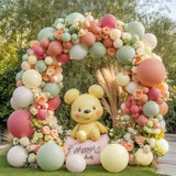 Pastel Balloon Arch Kit: Double Stuffed Sage, Peach, & Sand Balloons