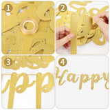 Glitter Happy Anniversary Banner Gold Happy Anniversary Decorations Wedding Party Decorations for Anniversaries Ceremony Wedding Party Supplies