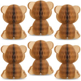 6 Pcs 3D Bear Honeycomb Centerpieces with Magnetic Closure for Baby Shower Party