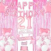21St Birthday Decorations For Her - Rose Gold 21 Birthday Party Decor,