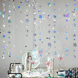 Iridescent Number 16 Circle Dot Twinkle Star Garland Kit Metallic Hanging Streamer Bunting Banner Backdrop Decorations For Girls 16Th Birthday Sweet Sixteen Wedding Anniversary Bridal Shower Party