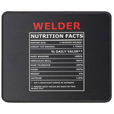 Welder Nutritional Facts Gag Gift Mouse Pad - Funny Welding Gifts For Men - Welder Gifts - Blacksmith Worker Mouse Mat 9.5 Inch