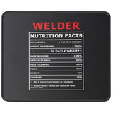 Welder Nutritional Facts Gag Gift Mouse Pad - Funny Welding Gifts For Men - Welder Gifts - Blacksmith Worker Mouse Mat 9.5 Inch