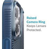 Speck iPhone 13 Pro Max Case - Drop Protection Fits iPhone 12 Pro Max & iPhone 13 Pro Max Phones - Compatible with MagSafe, Extra Grip, Dual Layer Slim Design - Glass Navy, Winter Navy GemShell