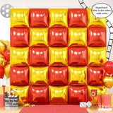 19-Inch Metallic Red, Black, and Gold Foil Balloons for Wall, Arch, and Party Decor