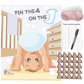 Baby Shower Games, Pin The Sticker On The Diaper, Baby Shower Games Activities Diaper Theme Party Games Supplies Favors For Adults Girl Boy 25 Guests