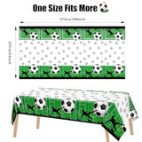 2 Pieces Soccer Party Tablecloth Plastic Soccer Themed Tablecover Disposable Rectangle Tablecloths Sports Themed Party Decoration For Soccer Birthday Supplies