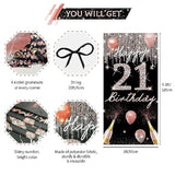 21St Birthday Decoration For Her, Happy 21St Birthday Door Backdrop Ba