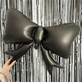 5Pcs Black Bow Balloons Retro Classic Gothic Palace Princess Wedding Decor