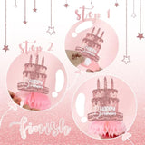 12pcs Pink Rose Gold Honeycomb Table Decor for Elegant Birthday Parties
