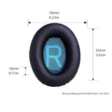 Replacement Ear-Pads Cushions For Bose Quietcomfort Qc-35 Qc-35-Ii Qc-25 Qc-15 Qc-2 Headphone, Ae2/Ae2I/Ae2W Soundlink Soundtrue Around-Ear, With Softer Protein Leather (Balac)