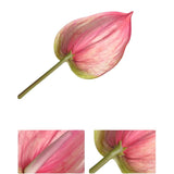 3Pcs Artificial Anthurium Lily Flowers For Home Decor Dining Table Centerpiece Prom Party Decor (Pink)