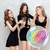 Silicone Jelly Hair Tie Bracelet 30Pcs Glow Bracelets Rubber Bracelets For Women 80S Style Neon Wrist Band Elastics Party Favors