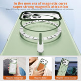 Magnetic for iPhone 16 Pro Max Case Compatible with MagSafe Shockproof Drop Protection Case for iPhone 16 Pro Max Phone Case ? (Matcha Green+Dark