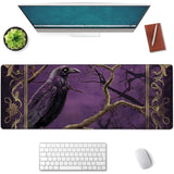 Raven And Tree Large Mouse Pad, Gaming Mouse Pad, Non-Slip Rubber Base, Office Accessories, Desk Mat, Gothic Mousepads For School, Work, Home Decor Gifts 31.5" X 11.8"
