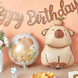9-Pc Capybara Party Set Banner & Balloons for Capybara Birthday