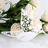 Wedding Name Place Cards, Place Cards For Wedding Or Party, Little Bird Shape Seating Name Place Cards For Wine Glass Table Decoration (50Pcs)(White)