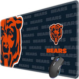Stitched Edges Mouse Desk Pad,Large Gaming Mouse Pad For Laptop Computer Desktop Keyboard,Orange Blue Design Mat For Football Sport Fans Mousepad