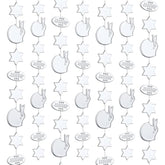 6 Pcs 9.84 Ft Football Themed Garland Homecoming Mum Supplies Football Theme Beads String Plastic Garland Beads Party For Homecoming Chrysanthemum Party Decorations(Sliver)