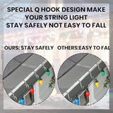 50 Pcs Gutter Clips For Hanging Outdoor Lights Heavy-Duty Christmas Metal Light Q-Hangers Hooks For Gutters Guard Holiday Hangers