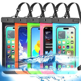 Up To 8.3" 5 Pack Multicolor Universal Waterproof Phone Pouch, Phone Waterproof Case Dry Bag,Protection Level: Ip68,Outdoor Sports For Apple Iphone,Samsung,And More,Black,Blue,Pink,Orange,Green