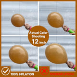 140-Pc Brown Balloon Arch Kit in 18, 12, 10, 5 Inch for Boho and Fall Parties