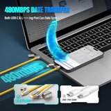 4-In-1 Multi Usb C Charging Cable Cord Fast Charge 240W, Usb A/C To Usb C/L, Chubby Cable C Compatible With Iphone Ipad Samsung Macbook Tablets All Devices, Camping & Travel Essentials (1Pack, 5Ft)