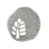 12 Pieces Through The Tree Metal Shank Buttons. 23Mm (7/8 Inch) (Green