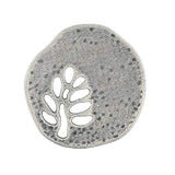 12 Pieces Through The Tree Metal Shank Buttons. 23Mm (7/8 Inch) (Green