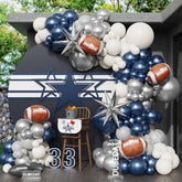 141Pcs Cowboy Balloon Arch Garland Kit Navy Blue White Sliver Balloons For Birthday Decor Western And Cowboy Theme Party Decorations