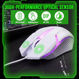 10 Pack Black Usb Wired Mouse Bulk 1200 Dpi Rgb Optical Computer Mouse 3 Button 7 Color Led Backlit Wired Ergonomic Usb For Gaming Office Desktop Laptop Gamer Computer
