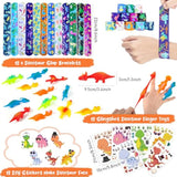Dinosaur Party Favors For 12 Kids, 10 Styles 204Pcs Dinosaur Birthday Party Supplies, Dinosaur Goodie Bag Stuffers, Dino Birthday Party Favors, Dino Party Favors Gift Bag, Dinosaur Gifts Bags Fillers