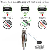 Usb-A To Micro Usb Fast Charging Cable, Zinc Alloy Metal Braided Extra Durable Usb2.0 Sync And Charging Cord Sync For Android Phones Devices, 3 Ft, Silver, Pets Chewing Proof