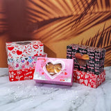 12 Pack Valentine'S Day Treat Boxes With Heart Window, 8.7 X 5.5 X 2.76 Inches Cookie Boxes, Candy Container Box For Valentines Day