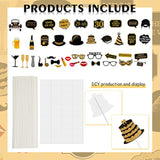 Adult 30Th Birthday Photo Booth Props(41Pcs) For Her Him Dirty Thirty 30Th Birthday Party, Gold And Red Decorations,30 Birthday Party Supplies For Men Women
