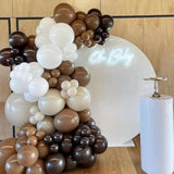 Neutral Tone Balloon Set: Brown, Beige, White Latex Party Decor
