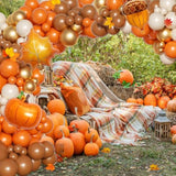 165PCS Fall Balloon Arch Kit with Little Pumpkin Balloons for Thanksgiving Party