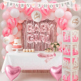 Pink Baby Shower Decorations For Girl - All-In-One Inclusive Jumbo Decor Set