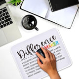 Funny Inspirational Mouse Pad Gifts - Difference Maker Definition - Non-Slip Mousepad With Stitched Edge - Rectangular Mouse Mat For Work Laptop - Thank You Gifts For Boss, Leader, Coworker