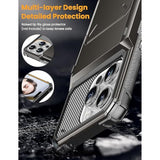 For Iphone 15 Pro Max Case 6.7 Wallet 5 Credit Card Holder Slot Flip Cover Design Back Pocket Scratch Resistant Hard Shell Hybrid Protective Bumper Armor For Iphone 15 Pro Max Gunmetal Bronze