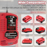 Portable For Craftsman V20 20V Lithium-Ion Battery Charger For Cmcb204 Cmcb202 Cmcb201 Cmcb209 Cmcb205 Charger Station With Led Indicator