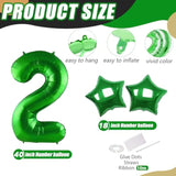 40in Dark Green 2026 Number Balloons Large New Year Party Decor