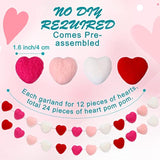 2 Pieces Valentine Felt Heart Garlands Colorful Heart Hanging Garland