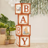 Sweet Baby Classic Winnie Pooh Baby Shower Decorations Boxes Vintage Theme Bear Wooden Party Decor Table Centerpieces Background Decoration Gender Neutral