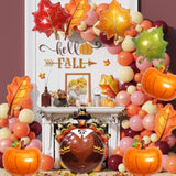 Thanksgiving Balloons with Turkey Pumpkin Foil Balloons for Fall Party Decor