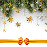 Gold 3D Star Garland β Metallic Hanging Banner for Birthday, Wedding, Eid & Holiday Decor