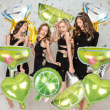 16 Pcs Margs And Matrimony Bachelorette Balloons Wedding Bridal Party Decor Large Lime Balloons Diamond Ring Balloons For Margarita Bachelorette Party Wedding Bridal Shower Decorations (Margarita, 16)